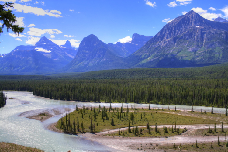 Río Athabasca, Jasper, British Columbia, Canada