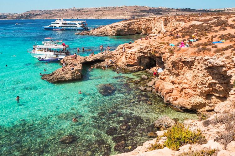 Laguna Azul en Comino, Malta