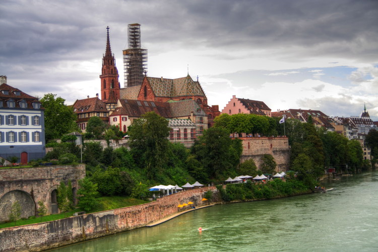 Wettsteinbrücke, Catedral, Suiza, Basilea