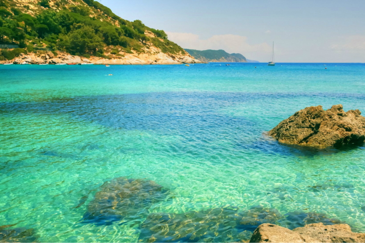 Playa de Fetovaia, Toscana, Elba, Italia