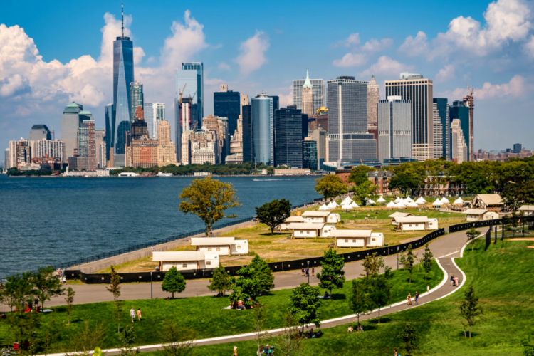 Vista de Governors Island, Nueva York, USA, Estados Unidos