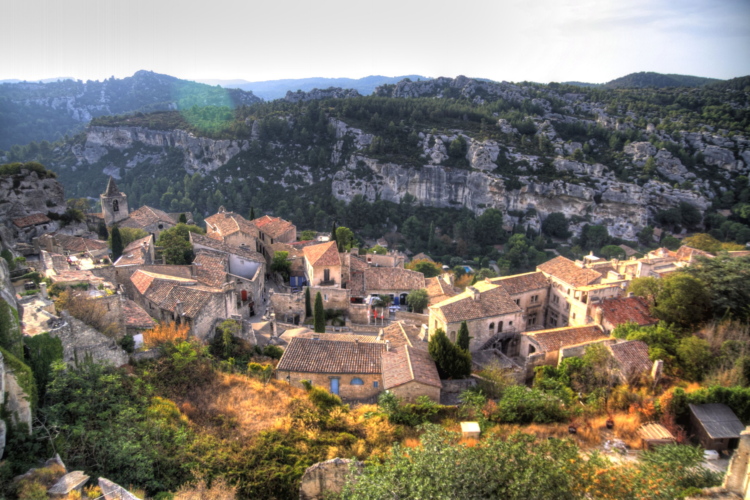 Les Baux de Provence desde el castillo, Provenza, Francia