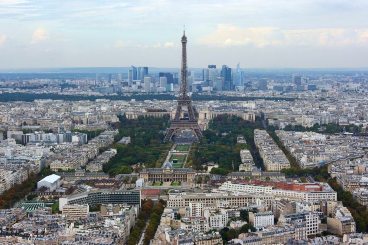 Vistas desde la torre de Montparnasse, París, Francia
