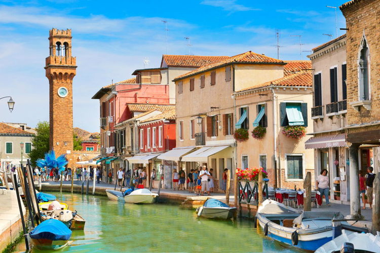 Canal en Murano, Venecia, Italia