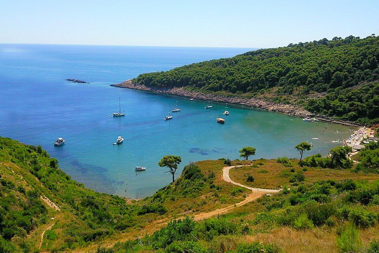 Šunj Bay, Lopud, Croacia, Dubrovnik, islas Elafitas