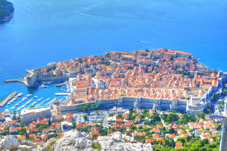 Vistas desde la estación del teleférico, Dubrovnik, Croacia