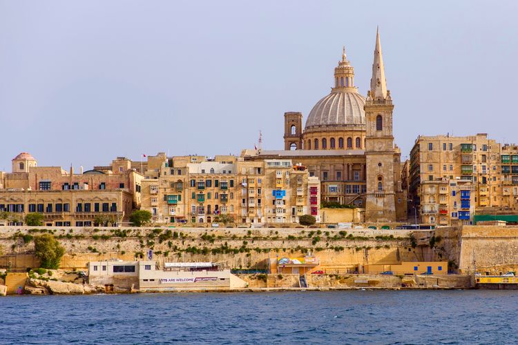 Vistas de La Valeta desde el mar, Malta