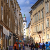 Calle del Altstadt, Salzburgo, Austria