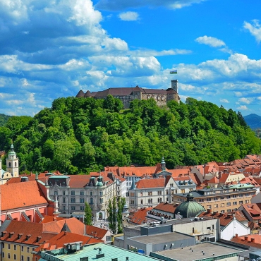 Ljubljana, castillo, Eslovenia, Casco Antiguo, Europa Central