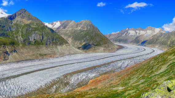 Glaciar Aletsch, Suiza, Alpes Riederalp, Fiescheralp