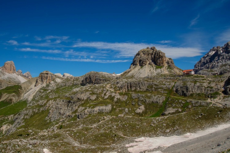 Hacia el refugio Locatelli, Tre Cime de Lavaredo, Dolomitas, Italia