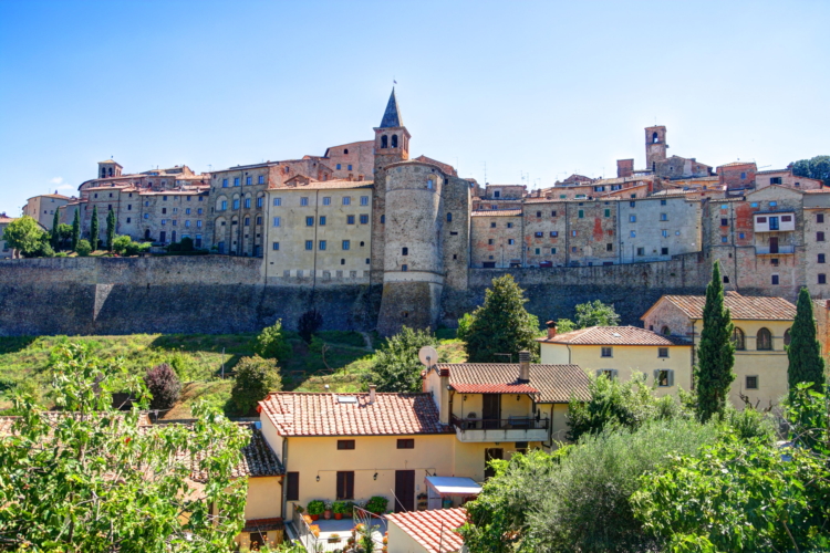 Panorama de Anghiari, Arezzo, Toscana, Italia