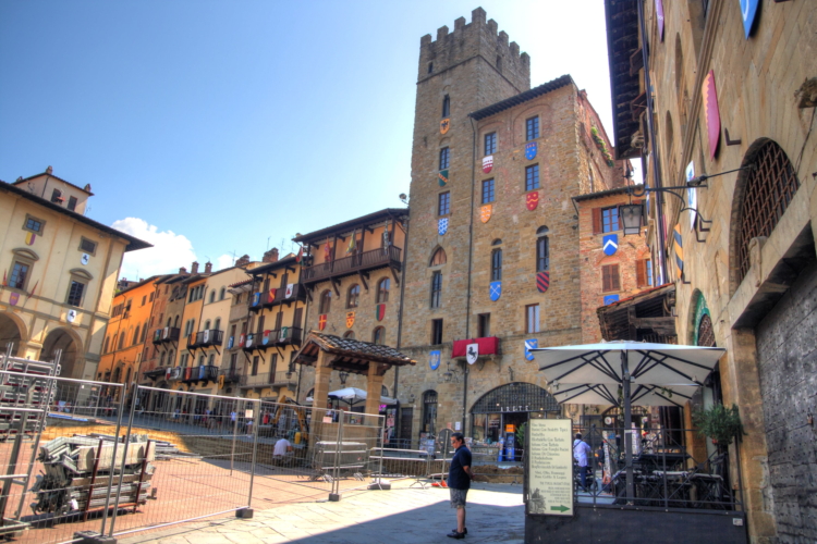 Plaza de Arezzo, Toscana, Italia