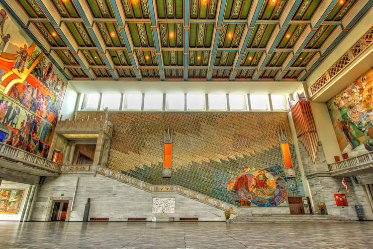Interior ayuntamiento, Oslo, Nobel, Noruega