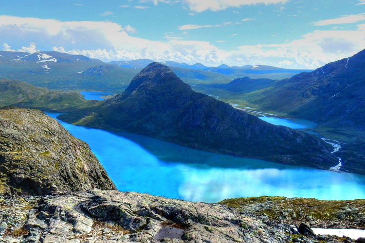 Vistas desde la cresta de Bersseggen, Noruega, Oppland, jotunheimen