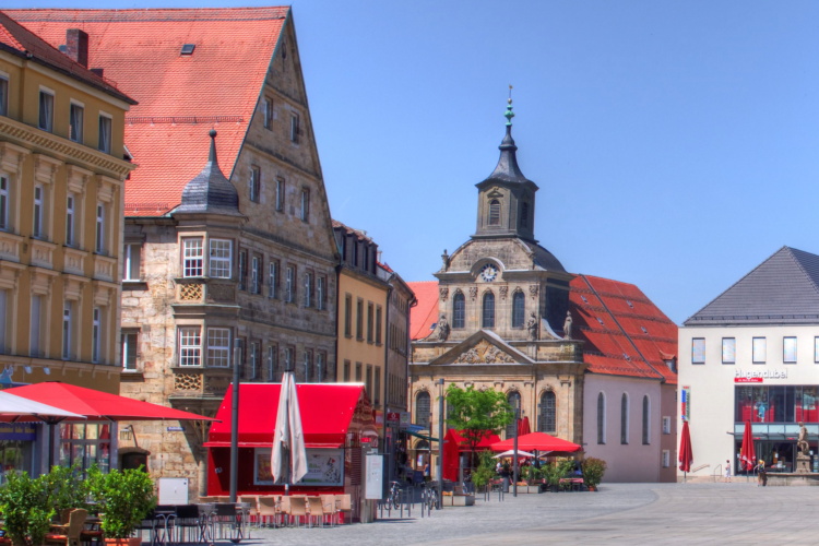 Calle en Bayreuth, Franconia, Baviera, Alemania