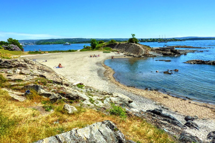 Playa en Bigdoy, Oslo, Noruega