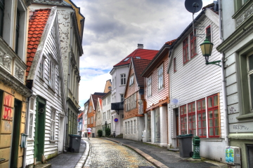 Callejuelas en Bergen, Noruega