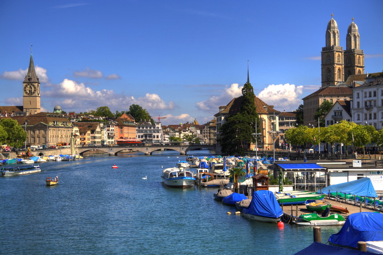 Desembocadura del Limmat, Suiza, Zúrich