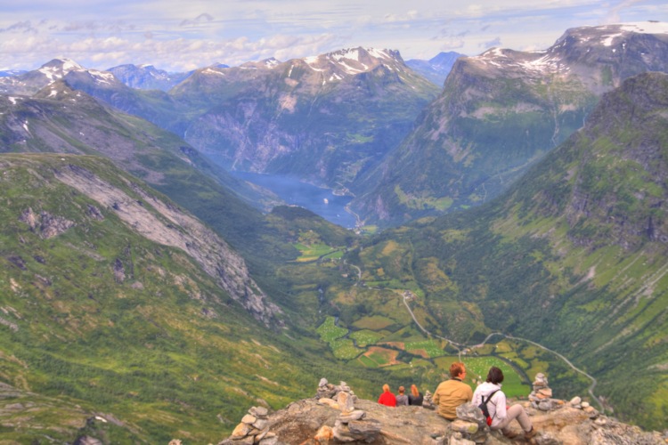 Vistas desde Dalsnibba, Noruega, fiordo