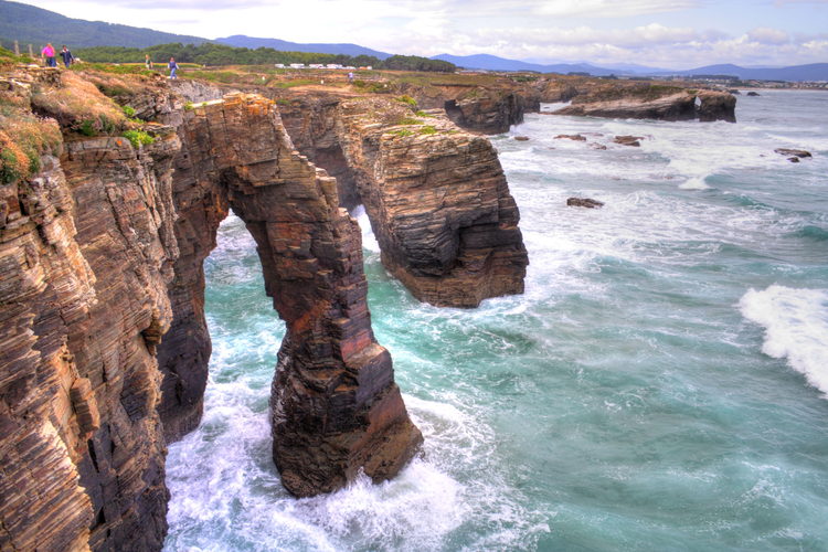 Panorama de los arcos de Las Catedrales, Galicia, Ribadeo, Lugo