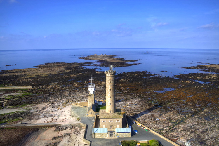 Vistas desde el faro de Eckmühl, Bretaña, Francia