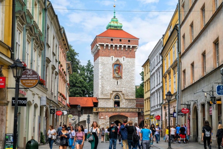 Calle Florianska, Cracovia, Polonia