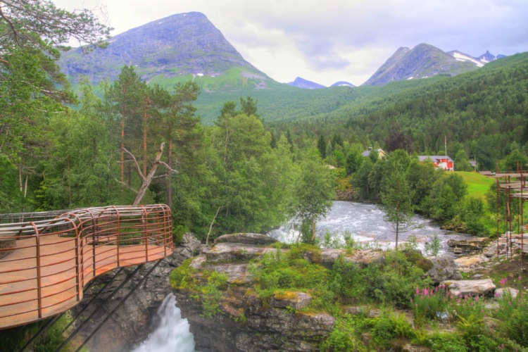 Garganta de Gudbrandsjuvet, Noruega, fiordos