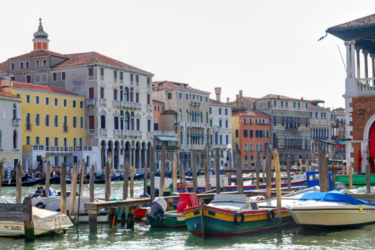 Llegando a Rialto, Gran Canal, Venecia, Italia
