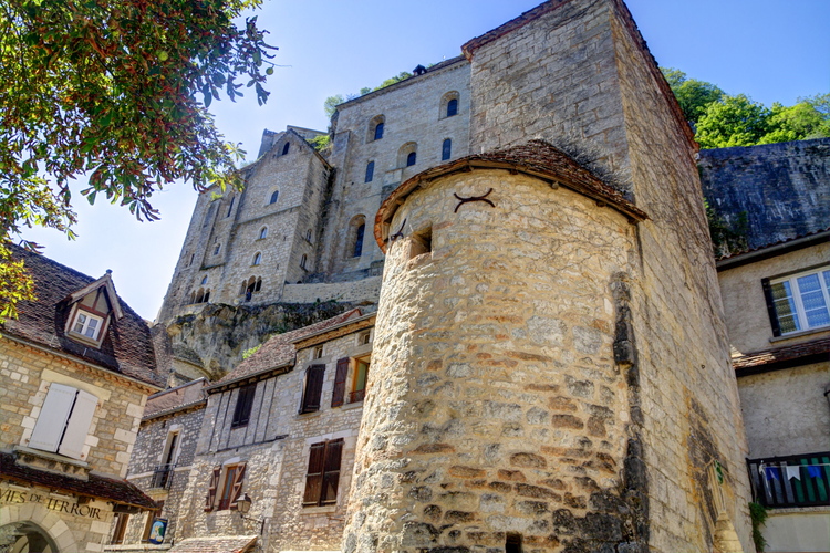 Vistas desde la zona inferior de Rocamadour