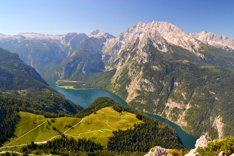 Vista desde el monte Jenner, Berchtesgaden, Baviera, Alemania