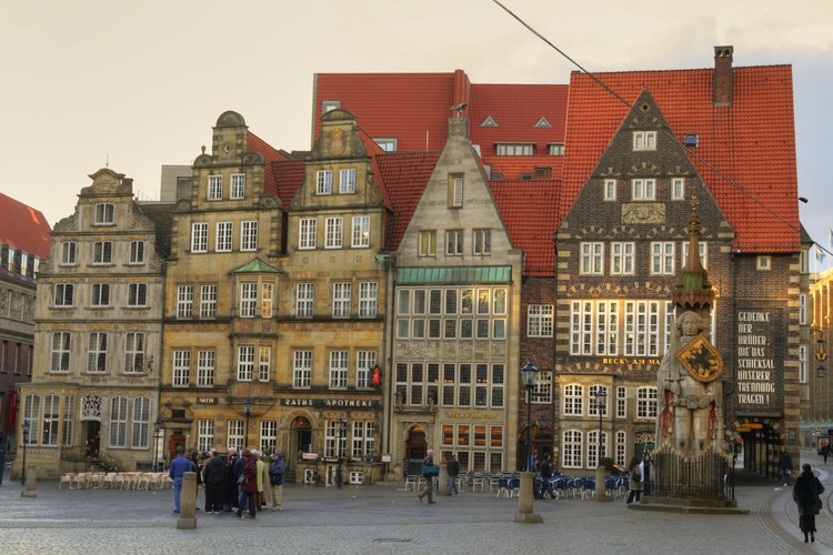 Casas en la Marktplatz, Bremen, Alemania