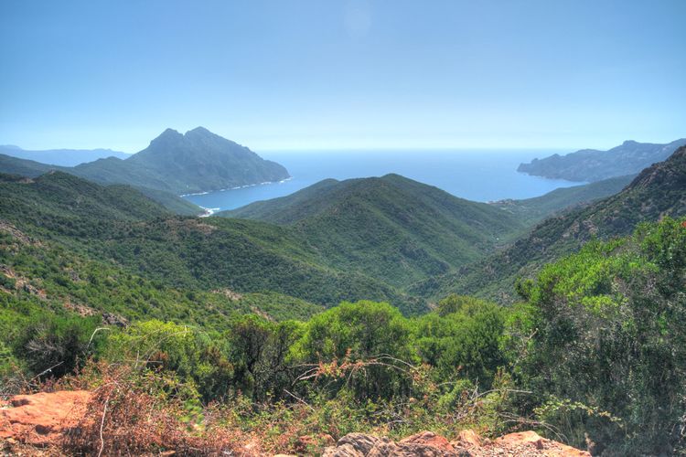 Vistas desde Col de la Palmarella, Francia, Córcega