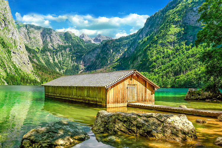 Obersee, Berchtesgaden, Baviera, Alemania