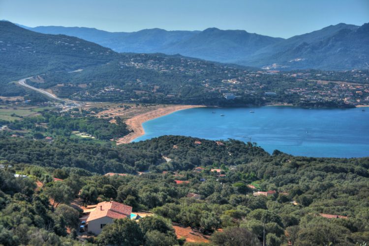 Vistas desde Olmeto, Córcega, Francia