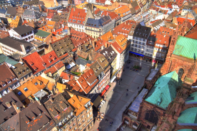 Vistas catedral, Estrasburgo, Alsacia