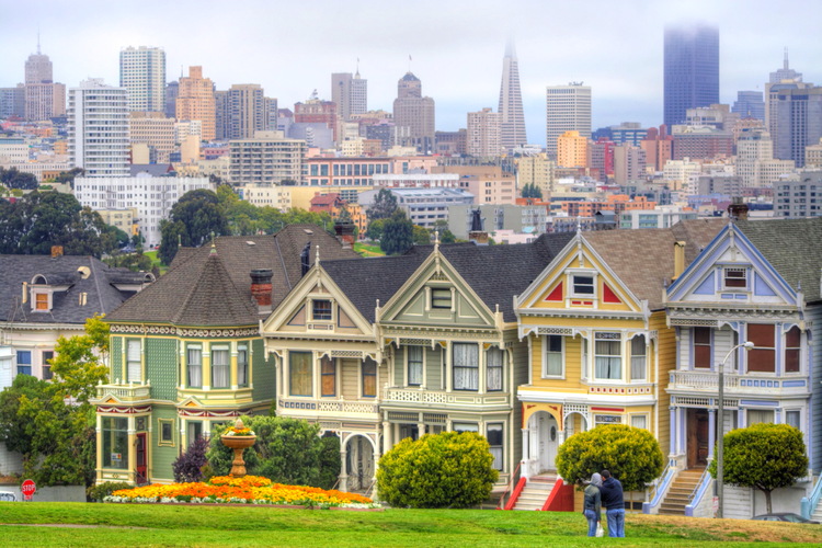 Painted Ladies, San Francisco, USA, California