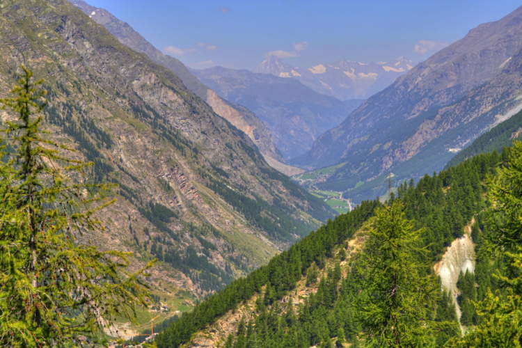 Vistas hacia el valle donde se ubica Zermatt