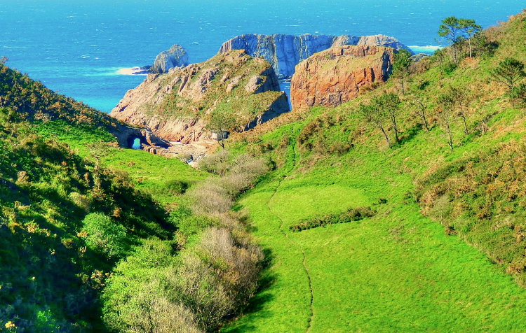 Camino hacia la Cala de la Barquera