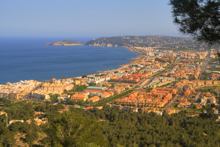 Panorámica de la costa menos abrupta de Xábia