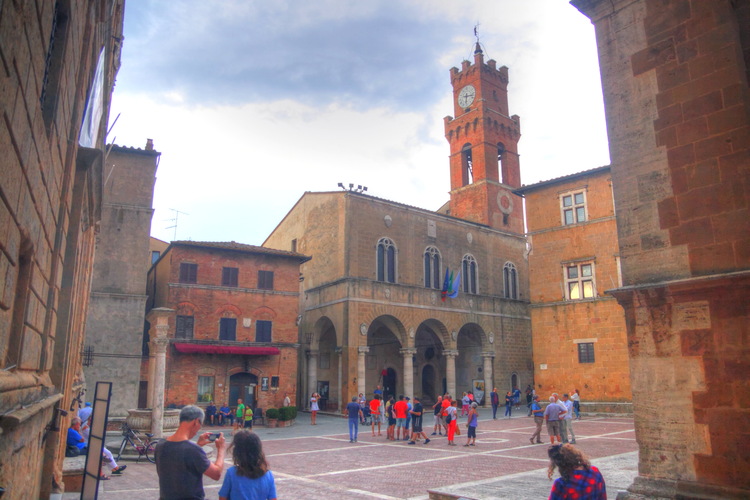 Plaza de Pienza, Toscana, Italia