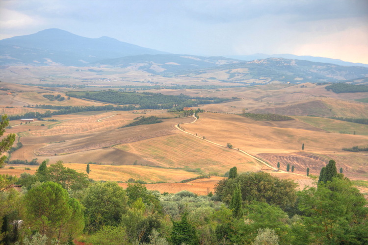 Vistas desde Pienza, Toscana, Italia