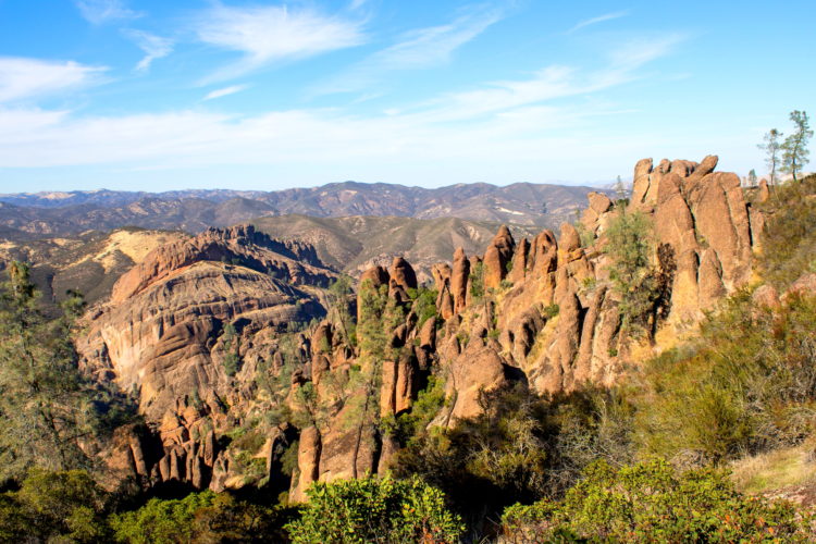 Paisaje de Pinnacles National Park, California, USA
