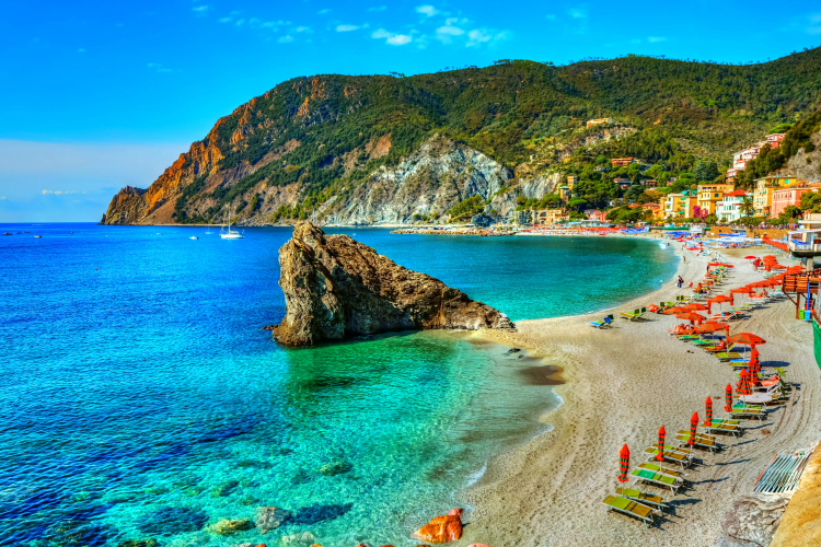 Playa de Monterosso al Mare, Cinque Terre, Italia