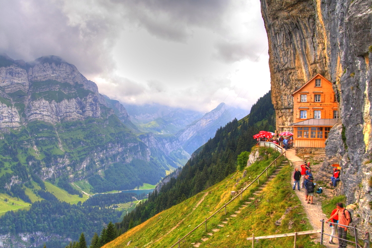 Impresionante ubicación del restaurante Aescher