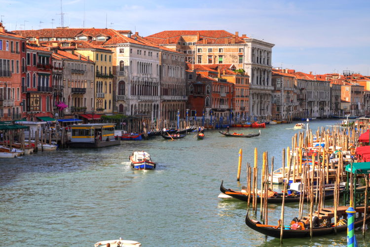 Vistas desde Rialto, Gran Canal,Venecia, Italia