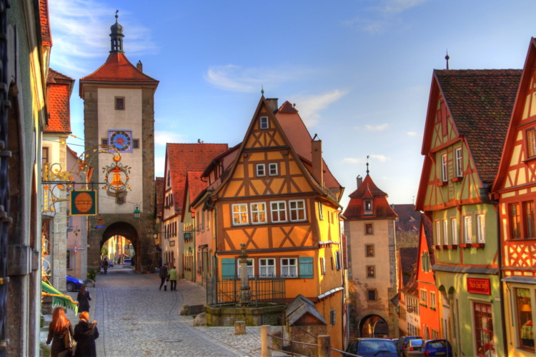 Rothenburg ob der Tauber, Franconia, Baviera, Alemania