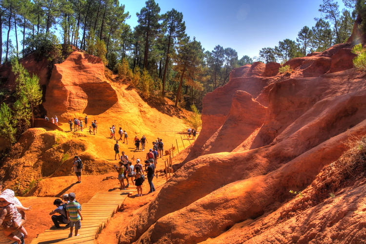 Ruta de los ocres en Roussillon, Francia, Provenza