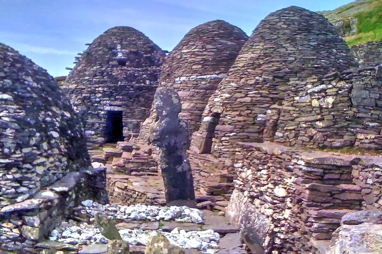 Construcciones de los monjes en Skellig, Irlanda