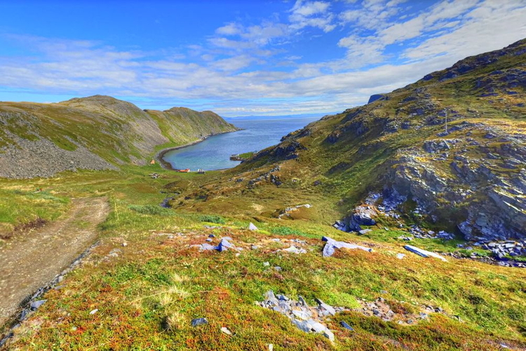 Paisaje en la isla de Soroya, Noruega